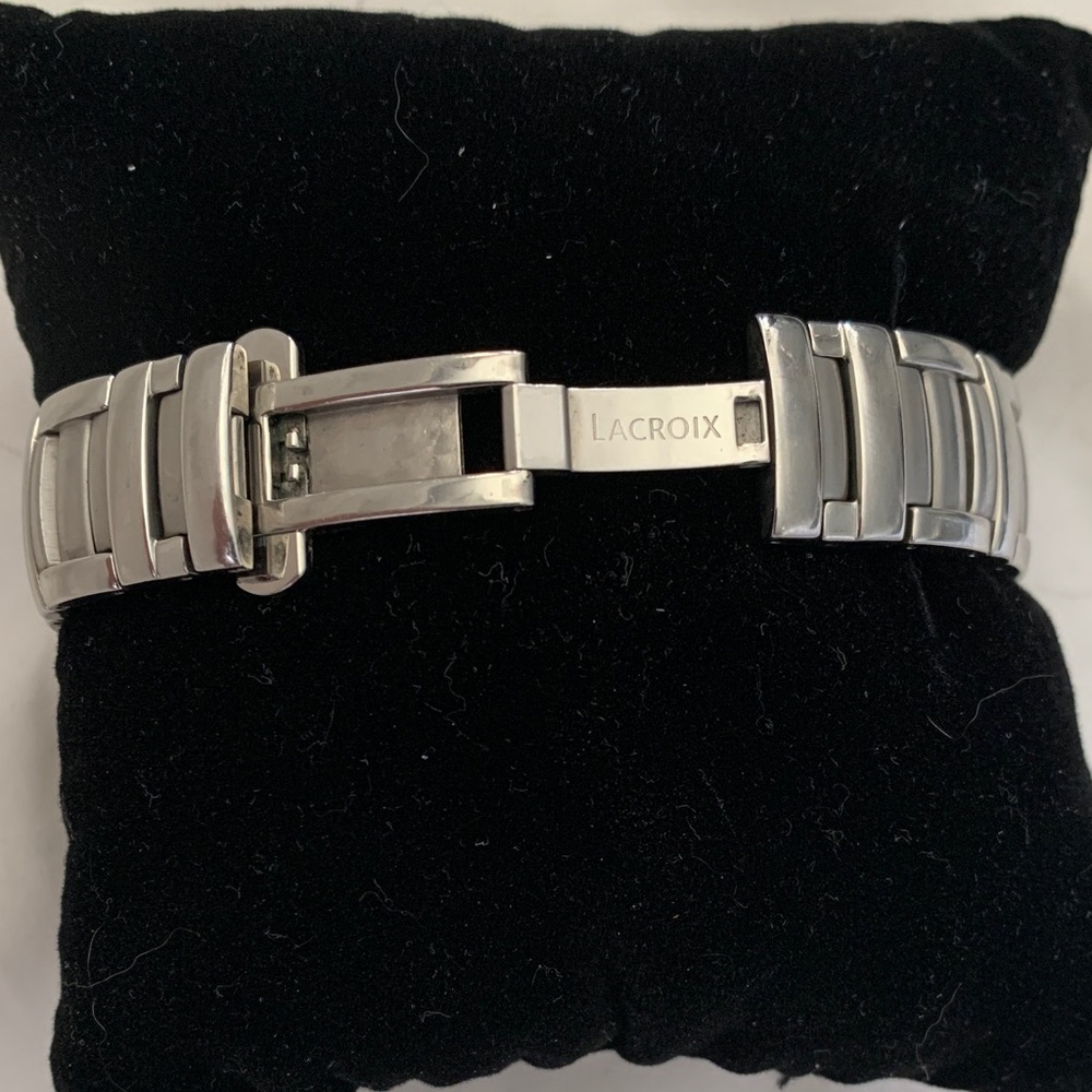 Maurice Lacroix Silver Rectangular Watch With Rom… - image 2